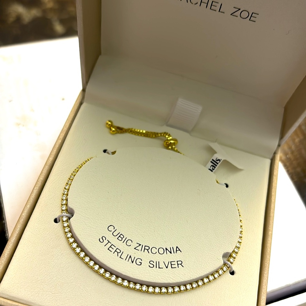 Racheal Zoe! Cubic zirconiaonia! Sterling silvery bracelet - Picture 3 of 9